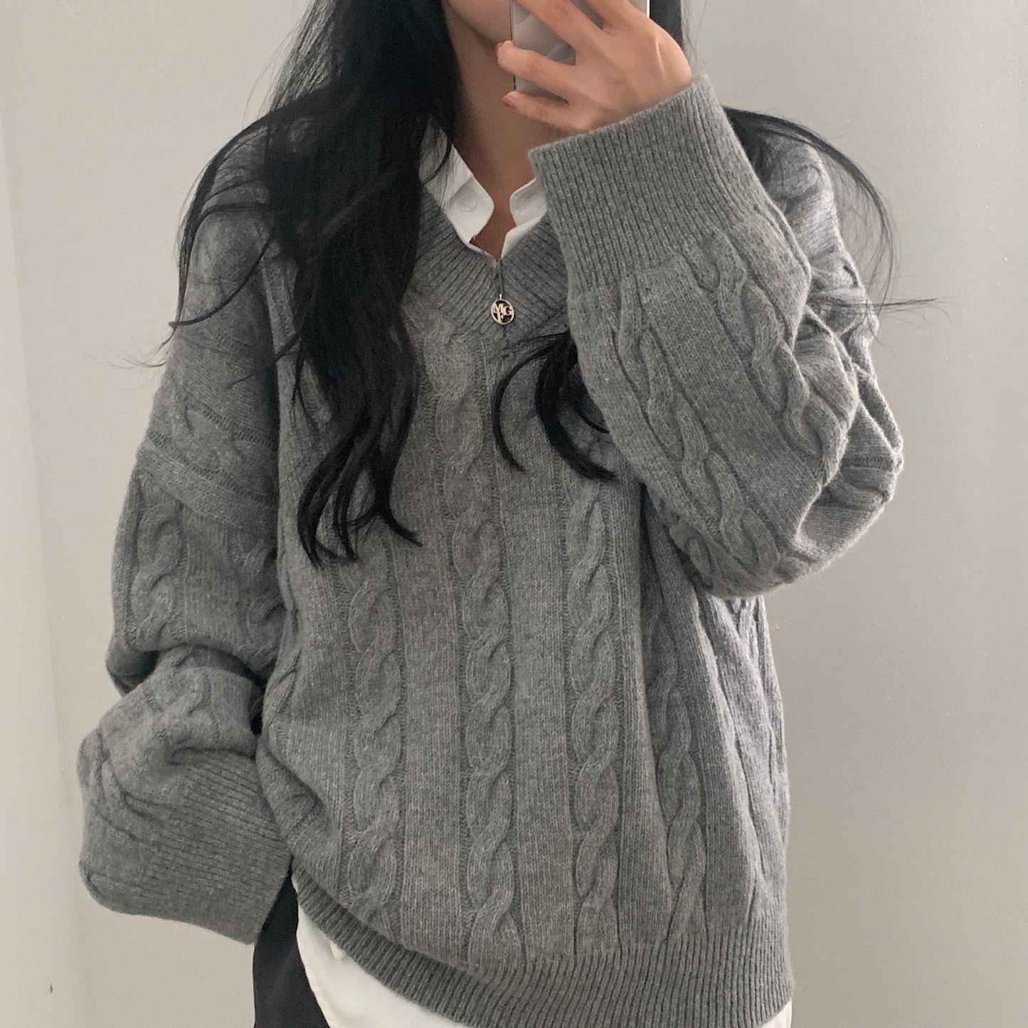 Pull oversize col V : Confort & Style